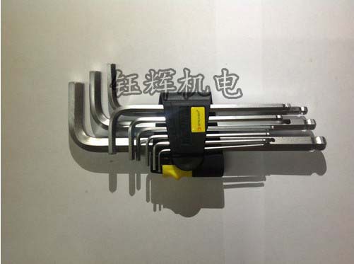 厂家直销 9pcs内六角L型电镀球头扳手