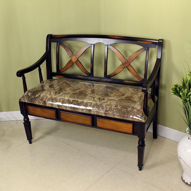 American country Sofa chairs Double Chairs Vintage Style a living room Coffee shop bar Dining chair balcony Leisure chair Sofa chairs