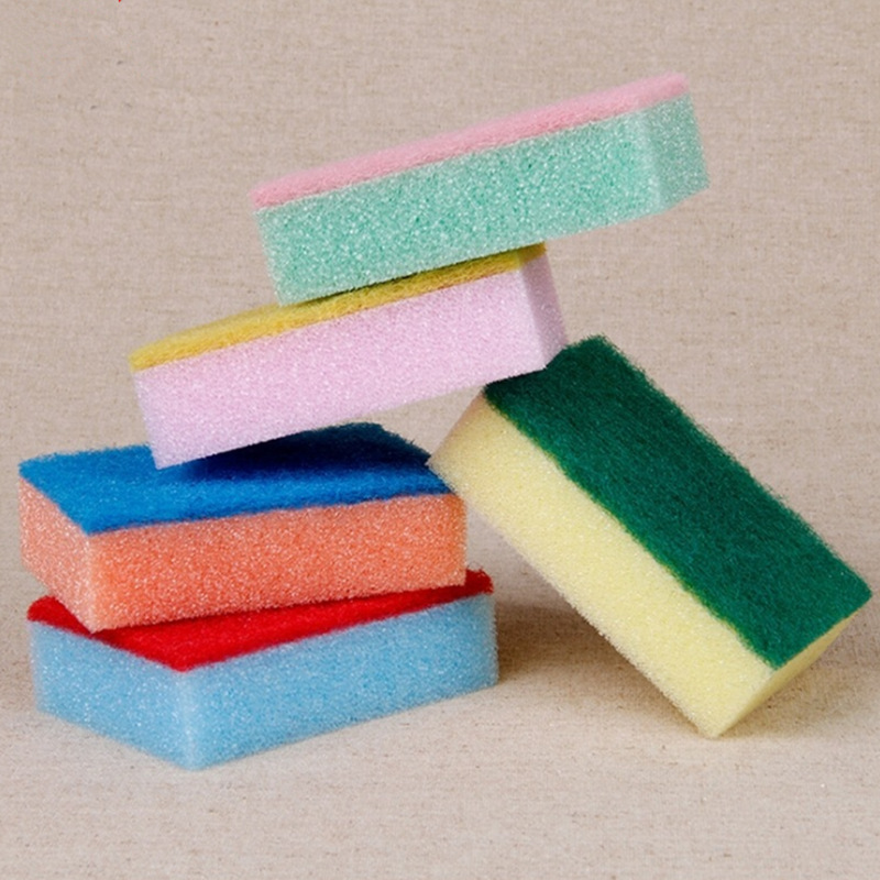 Direct Colorful Nano Cleaning Dishwashing Sponge Square Color Kitchen Magic Wipe Cleaning Nano Sponge