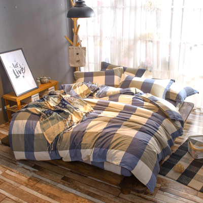 水洗棉床单被套枕套批发 水洗棉床品厂家直销 质量好产品批发|ms