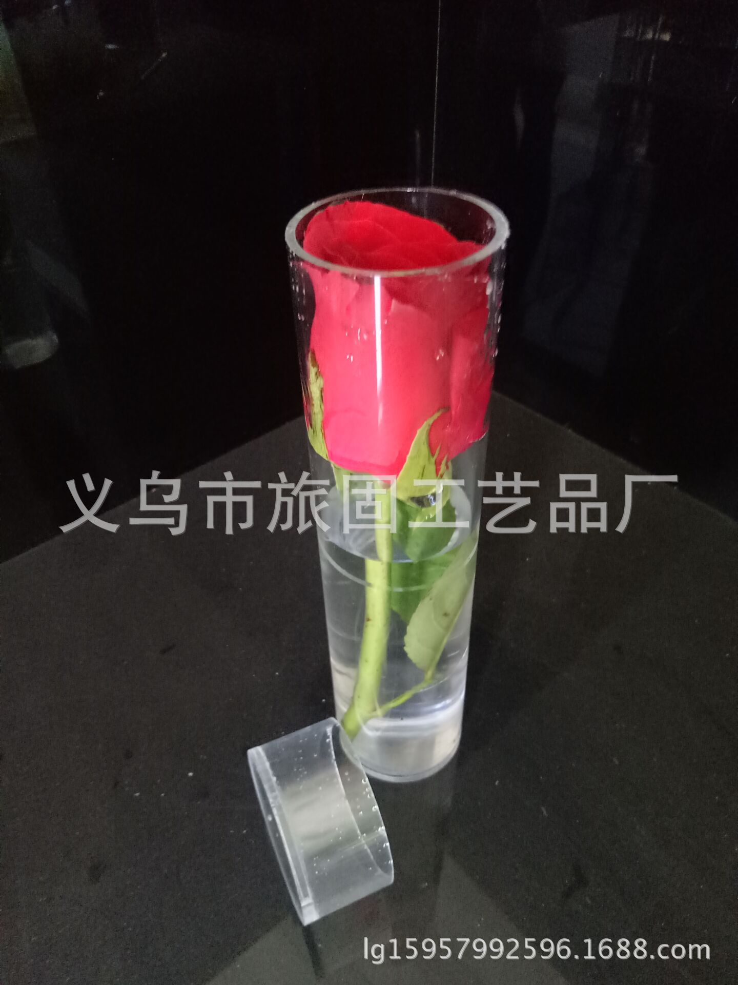 透明亚克力永生花盒单支/只玫瑰花盒子精美鲜花包装盒