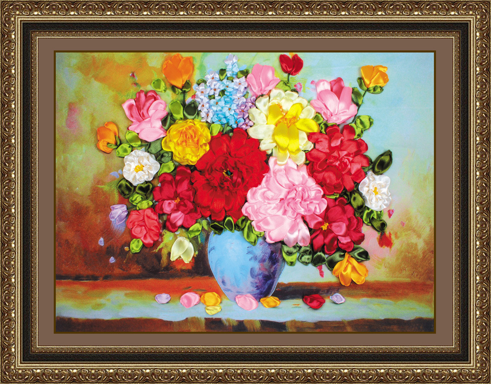 Oujin nianhua cinta bordado fábrica impresión en color directo pintura colgante caliente flor Idioma sala de estar entrada pintura decorativa