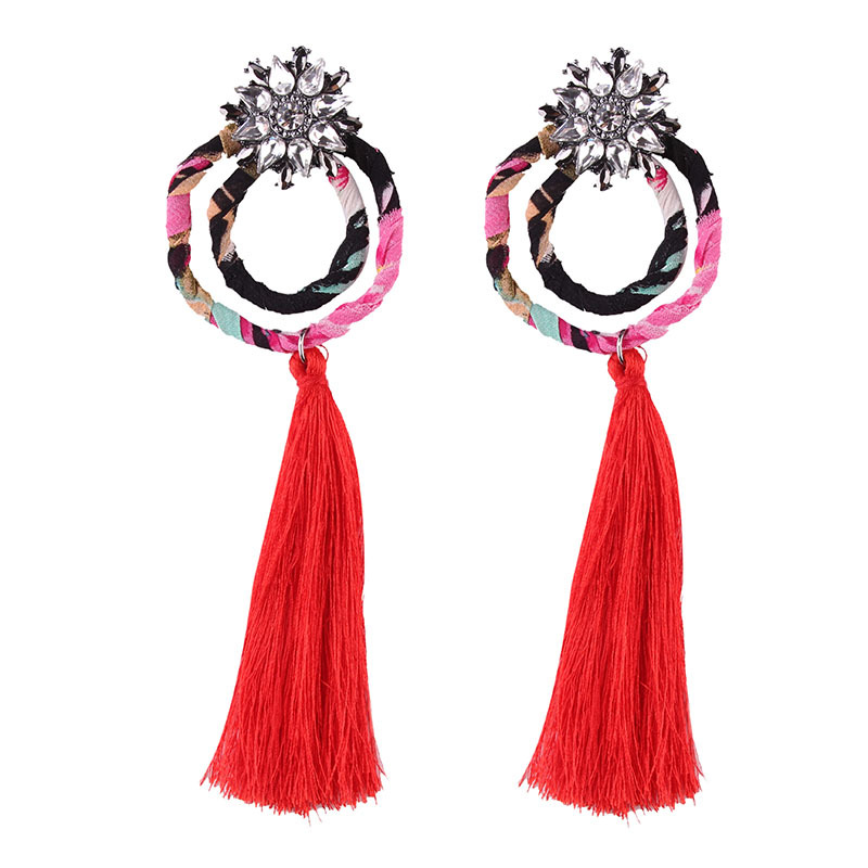 New 4 Color Women's Long Personalized Tassel Earrings display picture 3