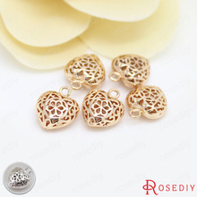 Diy��Ʒ��� 13*11MM�ο����� ��׹  ͭ��24K���Ľ�ɫ ͭ����ɫ