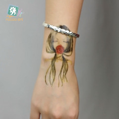 跨境防水汗紋身貼紙 個性時尚彩色元素男女文身貼 兒童成人水貼紙