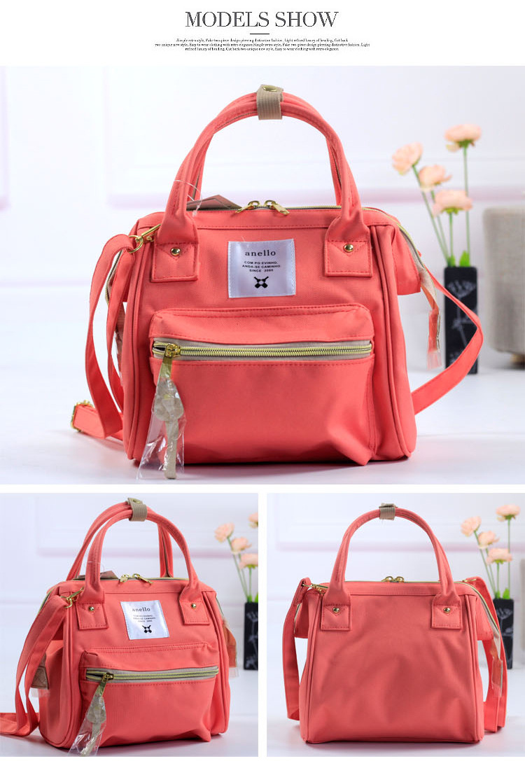 Japan Anello 2 way Shoulder Handle Canvas Bag Handbag Women Girls Small