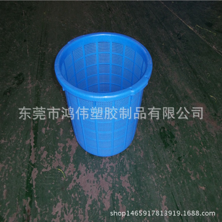 供应广西北海圆形虾箩 2#圆形塑料镂空胶筐 水果采摘筐