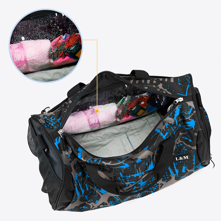 Borsa sportiva da fitness, da uomo, da viaggio, con tracolla monospalla, da donna, per yoga, con separazione tra asciutto e bagnato._voghion.com