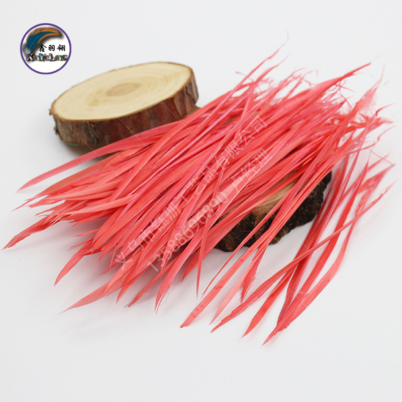 DIY羽毛 鹅毛单边撕羽毛耳环 项链彩色羽毛一个颜色100根撕边羽毛