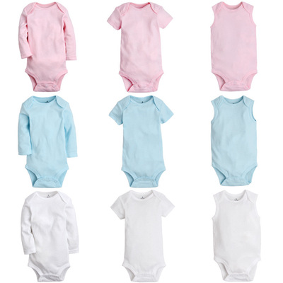 Newborn Long sleeve one-piece garment pure cotton triangle Romper men and women baby Bodysuit Infants Children's clothing On behalf of