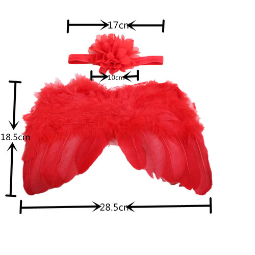 European and American baby angel wings pointed flower headband set children's photo props feather headband wholesale