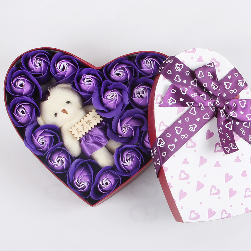 蝴蝶结心形  紫套