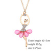 Fashionable crystal, dancing multicoloured necklace, pendant, wholesale