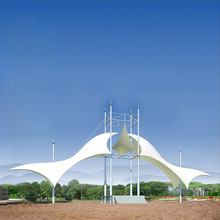 【膜結構】交通指揮台膜結構遮陽棚張拉膜雨棚空間膜設計安裝設計