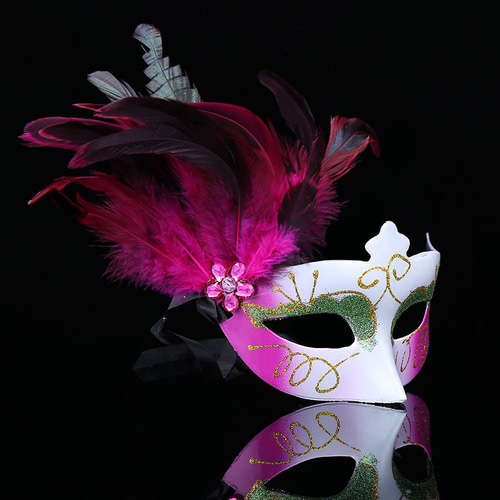  New Party Dance Masks Halloween Creative Fashion Masks Personalized Feather Plastic Masks Wholesale