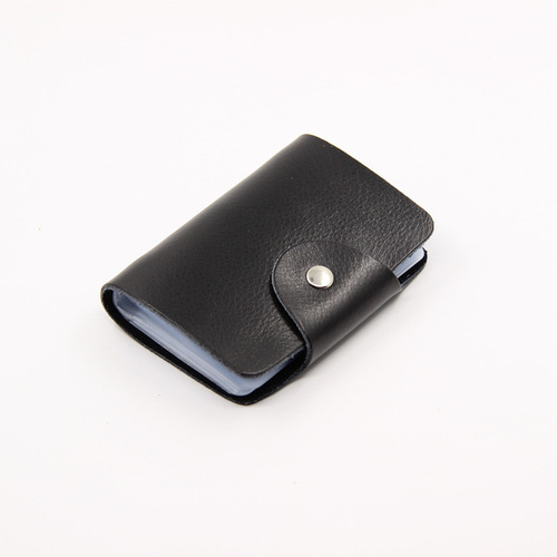 Factory direct sales gift Korean version genuine pickup bag cowhide multi-card slot ID card holder credit card sleeve business card bag