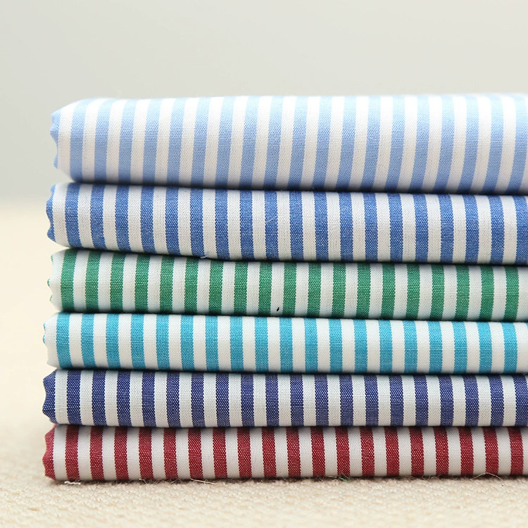 Spot supply Cotton high-density plain-patterned strip fabric Spring and summer shirt dress men's and women's business fashion X20