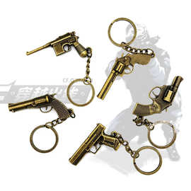 厂家复古仿古手抢钥匙扣挂件 两元店新奇特创意小礼品批发