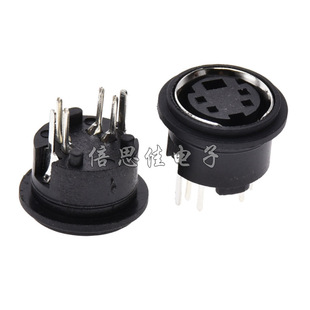 S����������PS2����DIN��4P��о �A��ĸ��180����ʽ���MDC-4-04