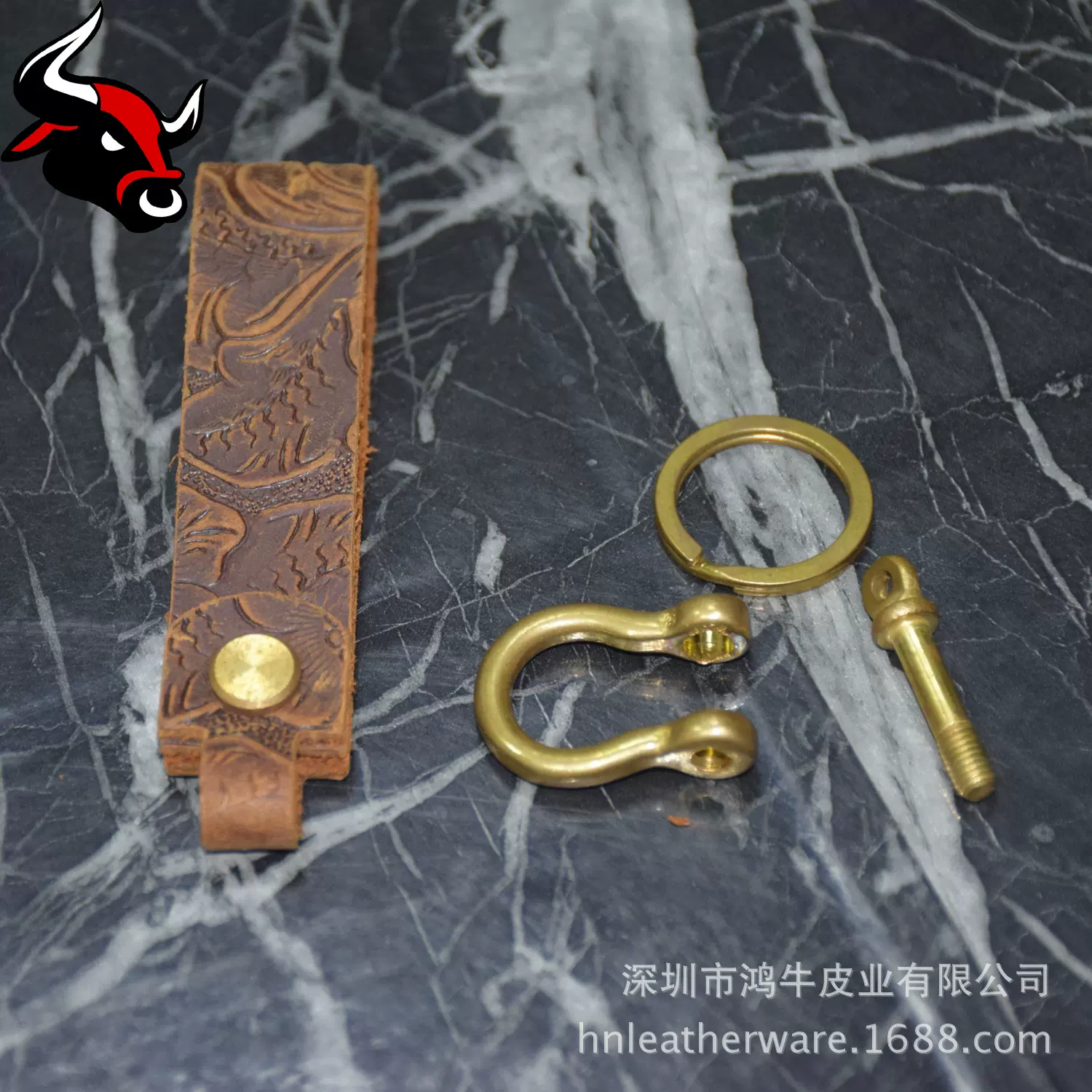 压花真皮钥匙扣 汽车家用日常休闲钥匙包 定制牛皮钥匙扣现货批发