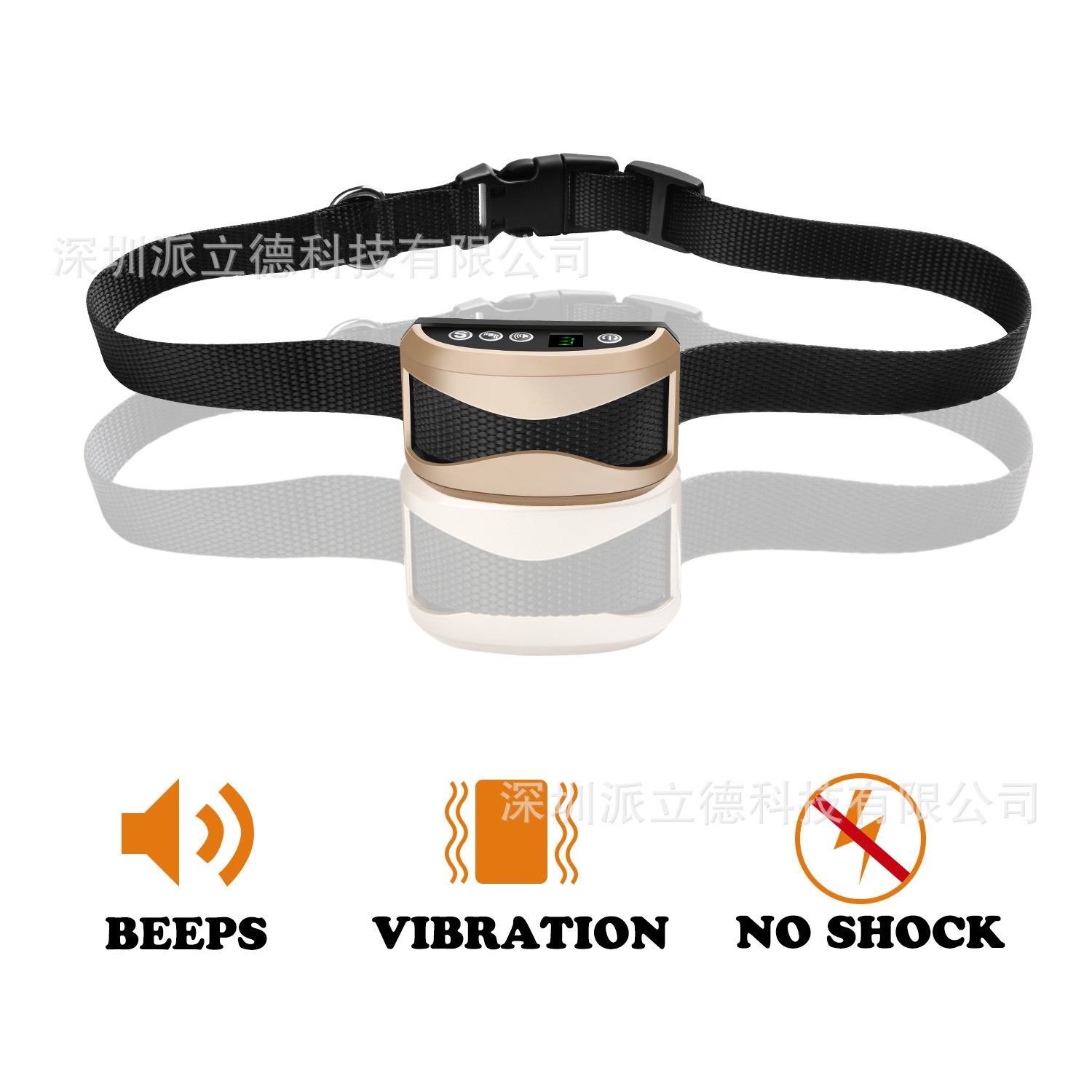 新款訓狗器止吠器無電擊項圈聲音震動可充電調節亞馬遜爆款165B