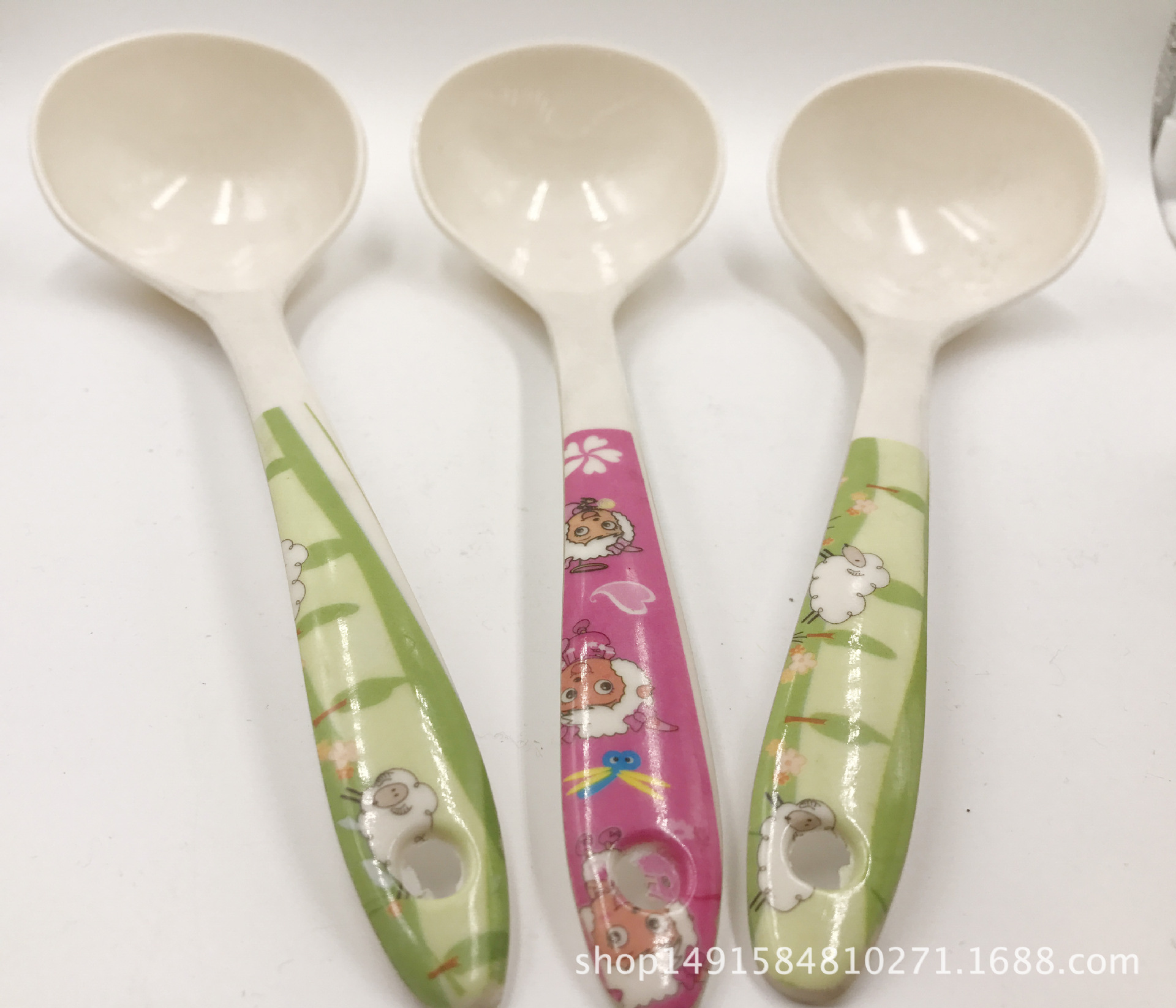 密胺仿瓷餐具塑大汤勺 耐高温 耐摔加饭勺 日用品百货批发厂家直