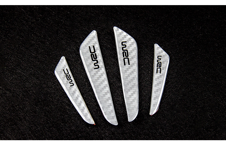 WRC carbon fiber door anti-collision rubber strip anti-scratch strip anti-scratch strip practical 4-piece anti-collision sticker