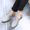 Men's shoes， bean shoes， British fashion pointed leather shoes， Korean version， sequined personalized men's shoes， overs