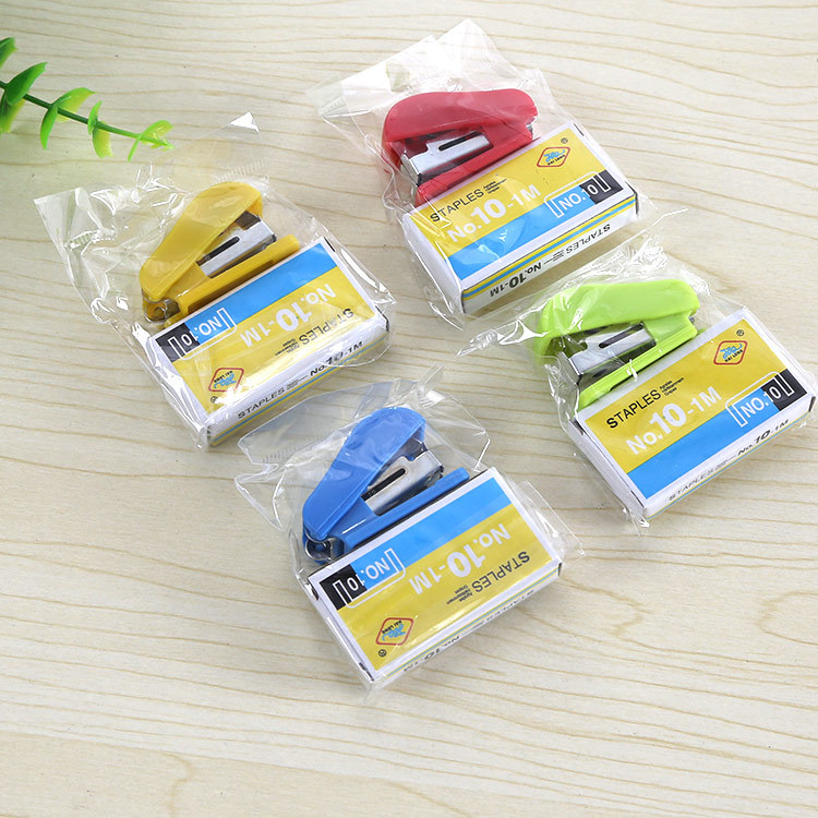 可爱清新学生用订书机创意卡通便携订书器小号迷你办公装订机|ru