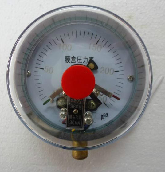 供应上海天湖磁助式膜盒电接点压力表YXC100