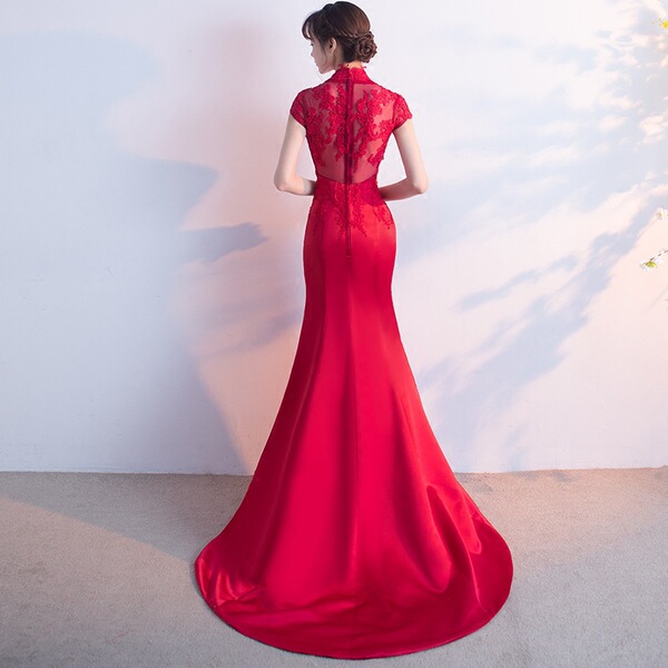 Sexy red fashionable short evening dress