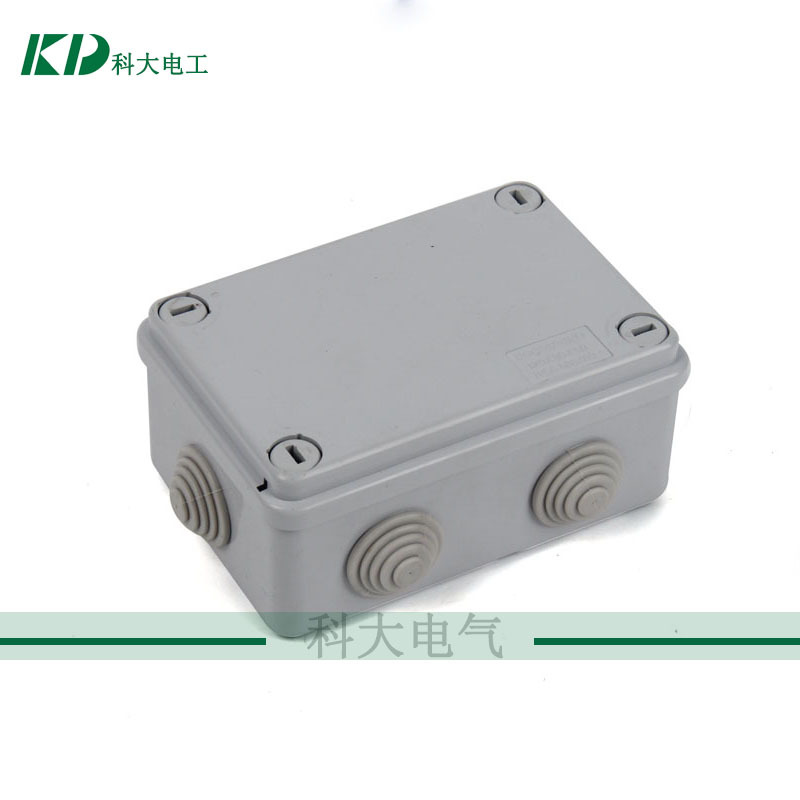供应带橡胶头孔防水接线盒塑料户外防水接线盒防晒塑料电气盒