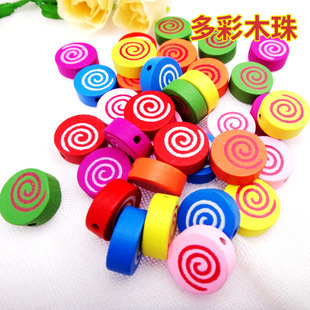 diy�Ʒ���1.8cm�AƬľ��A��ӡȦľ����ӡ��ľ��ɢ�鴮�����l