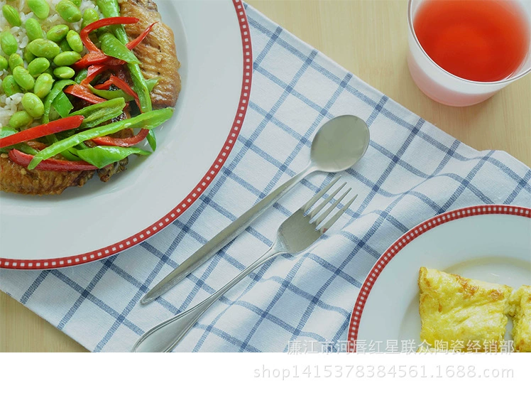 Американская керамика West Food Disk Red Rooster Hotel Home Dim Sum Home