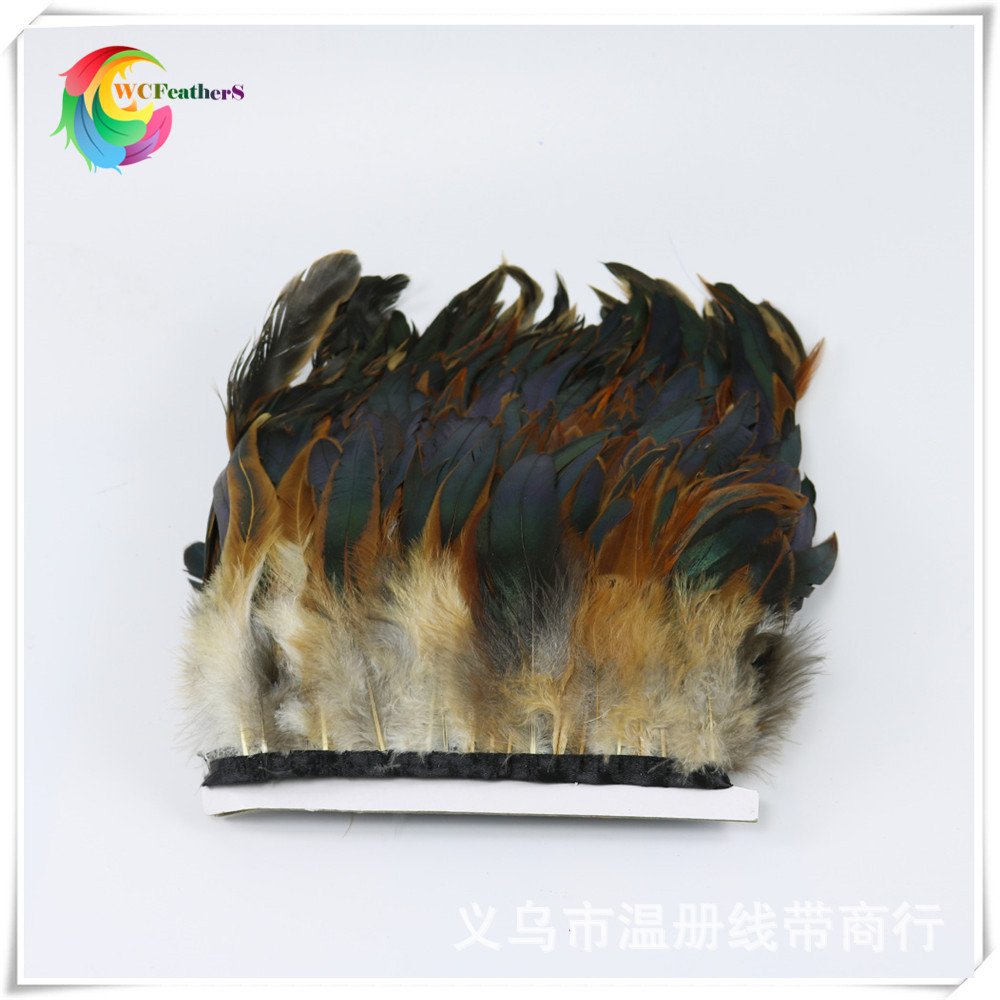 厂家直销双色永毛布边紫泳羽毛带舞台服装裙边17色现货拉丁舞裙摆详情图20