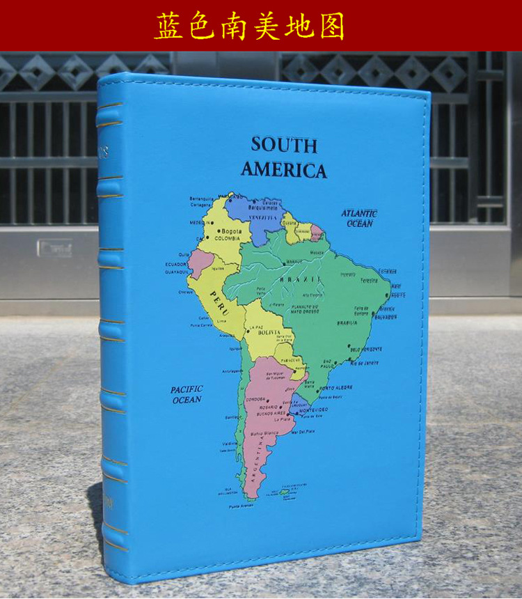 蓝色南美地图