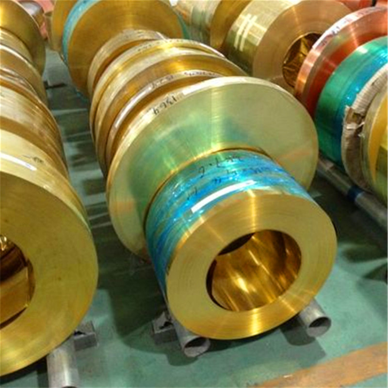 厂家直销H63冲压黄铜带 散热器零件黄铜箔 导电弹片黄铜卷带 零售