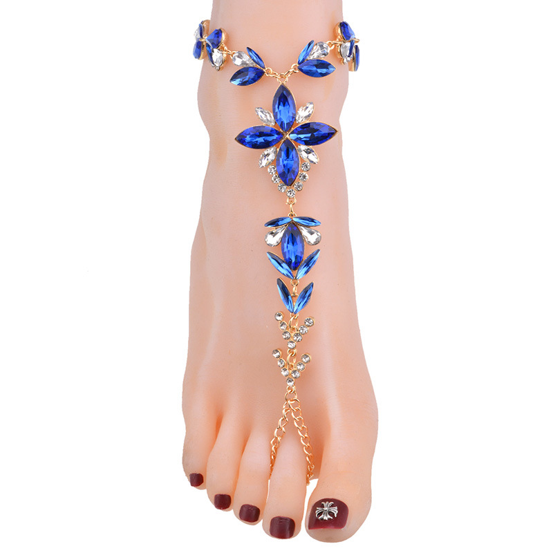 Occident and the United States alloy Diamond Anklet (champagne)NHYT0284-champagne