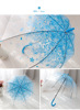 Transparent umbrella cherry blossom umbrella long handle transparent girl goddess Korean retro candy color small fresh Apollo princess