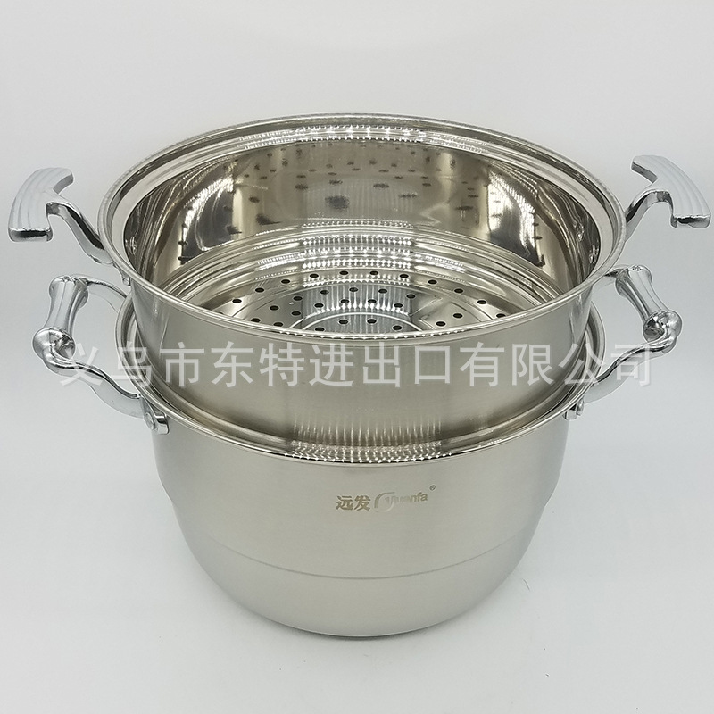Factory direct sales of stainless steel steamers, combination LIDS, double-bottom steamers, composite steel multi-purpose steamers, high-end gift POTS detail image 7