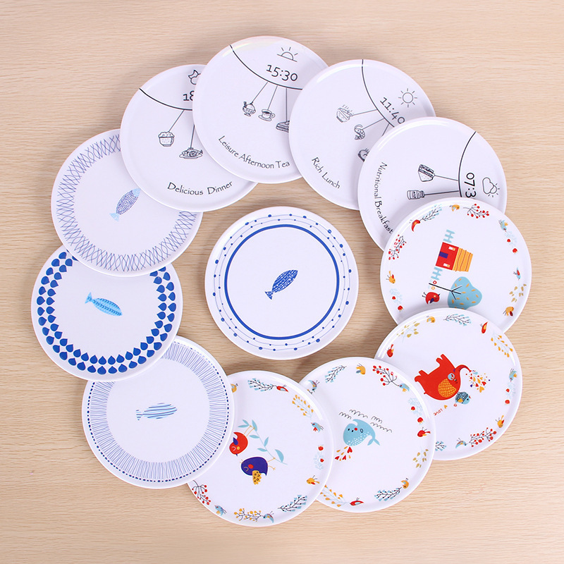 Melamine-like porcelain heat-insulating mat dining table mat kitchen heat-resistant anti-Perm bowl coaster pot pad plate pad drop-resistant melamine heat-insulating mat