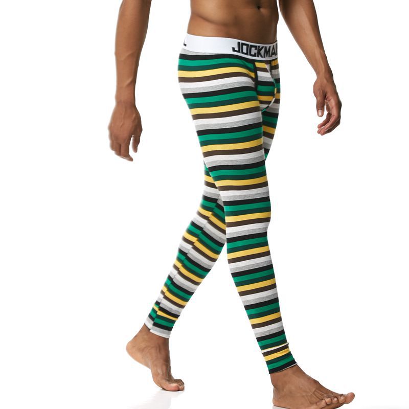 Pantalones calientes transfronterizos de los Hombres Calientes de JOCKMAIL delgados pantalones de algodón puro rayas U diseño convexo pantalones largos al por mayor JM1106