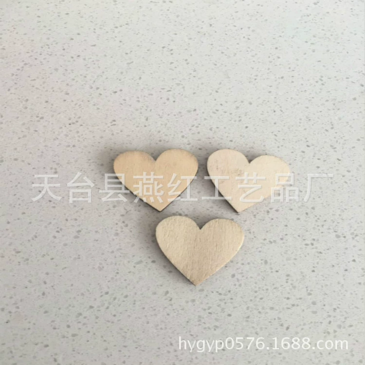Wooden peach heart patch wedding decoration Customized love decorative wood chip DIY handmade accessories laser cutting