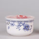 Qiyi microwave oven round ceramic fresh-keeping bowl sealed bone china bowl with lid 4-inch small size fresh-keeping Bowl single pack