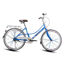 廠家供應成人自行車 新款女式輕便24寸自行車可帶人 自行車