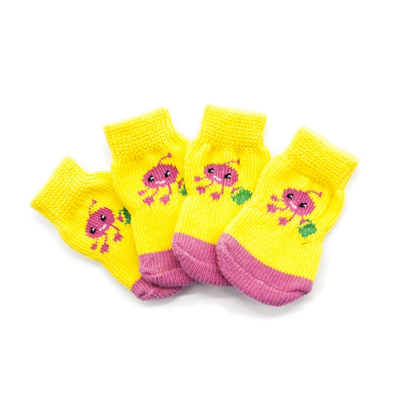 Носки для собак Носки для домашних животных Нескользящие хлопковые носки Чехол для лапки собаки Тедди Собачья обувь Обувь для собак Чехол на носки PS004