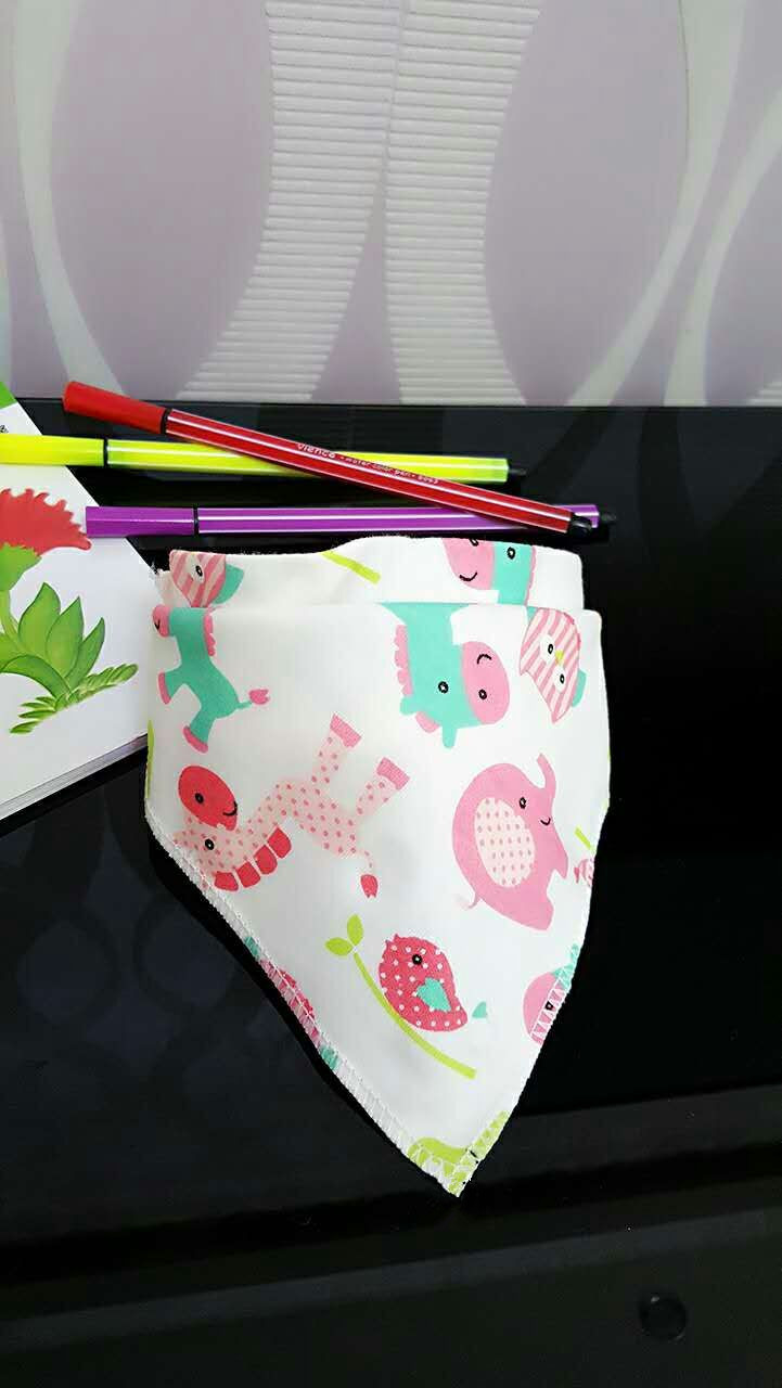 三角巾 口水巾全棉 防水纯棉加厚 婴儿三角巾 口水巾 围嘴|ru