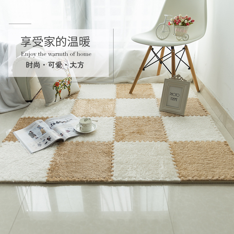 한국 실크 스티칭 바닥 매트 어린이 방 아기 방 크롤링 스티칭 미끄럼 방지 충돌 방지 바닥 매트 침실 창문 매트