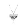 Necklace, fashionable chain for key bag , universal hands and feet prints with letters, pendant, European style