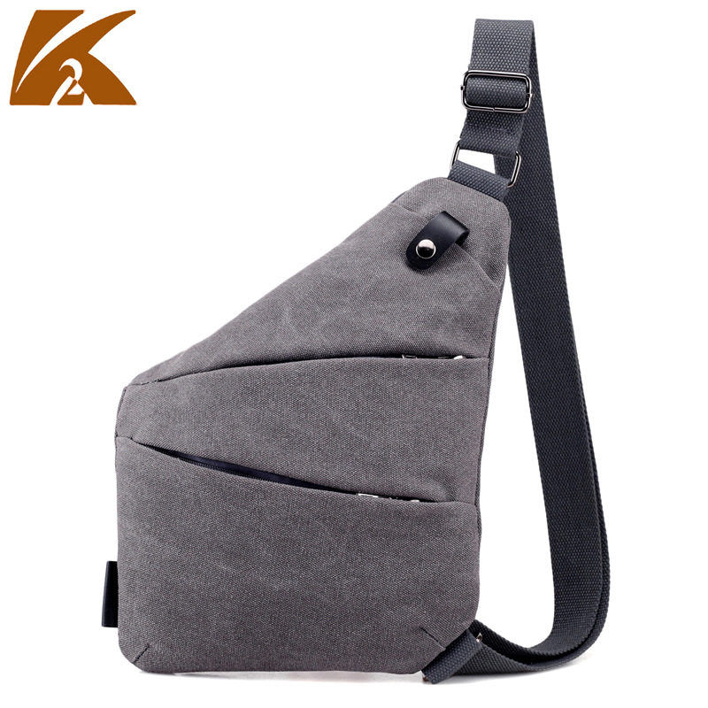 Retro Trend fashion canvas man Chest pack One shoulder Messenger leisure time Small bag Korean Edition Outdoor sports Riding Waist pack